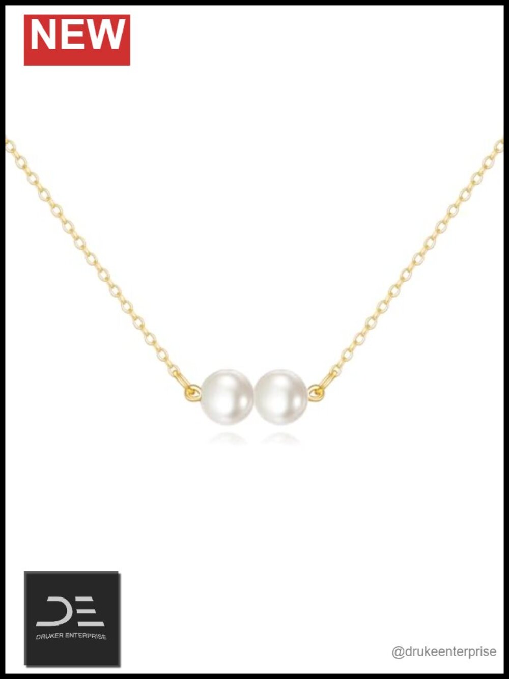 14K Real Gold Bead Pendant Necklace for Women Anniversary Birthday Gift